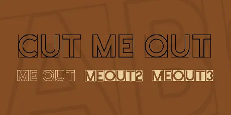 Cut Me Out font