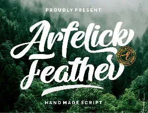 Arfelick Feather Handmade Bold Script font