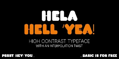 Hela Dysplay Family font