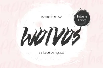 Wolvos Brush Free font