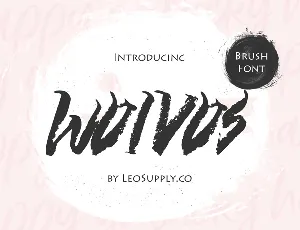 Wolvos Brush Free font