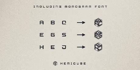 Hemicube PERSONAL USE ONLY font