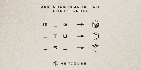 Hemicube PERSONAL USE ONLY font