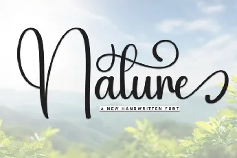 Nature Calligraphy font