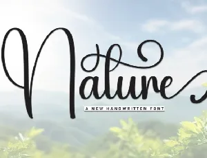 Nature Calligraphy font