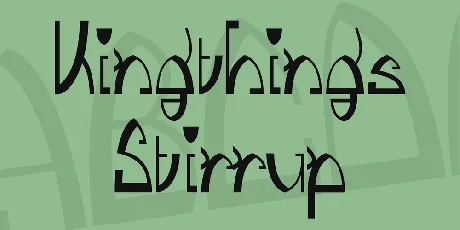 Kingthings Stirrup font