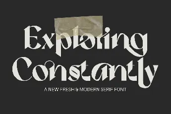 Exploring Constantly Demo font