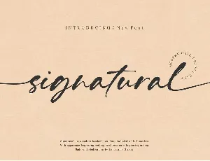 Signatural font