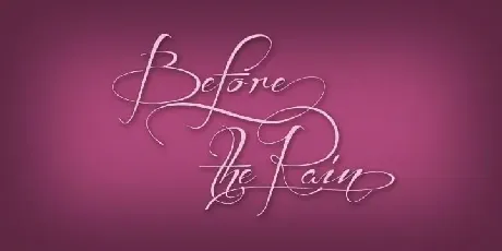 Before The Rain font