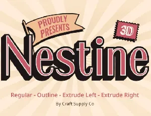 Nestine 3D font