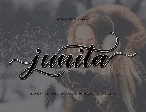 junita script font