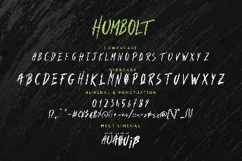 Humbolt font