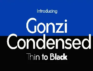 Gonzi Condensed font