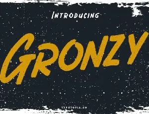 Gronzy Brush font