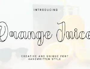 Orange Juice Script font