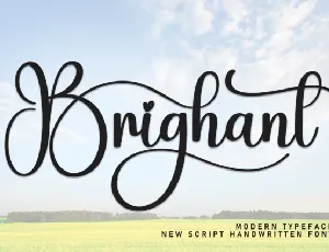 Brighant Calligraphy font