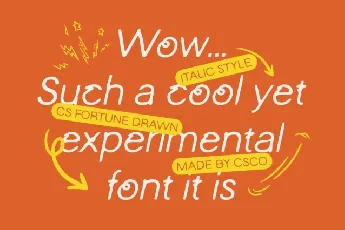 CS Fortune Drawn font