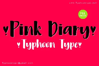 Pink Diary Handwritten font