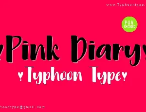 Pink Diary Handwritten font