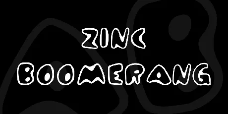 Zinc Boomerang font