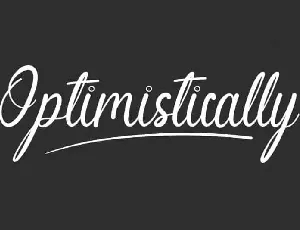 Optimistically Script font