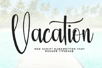 Vacation Script font