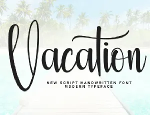 Vacation Script font