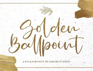 Golden Ballpoint Handwritten Script font