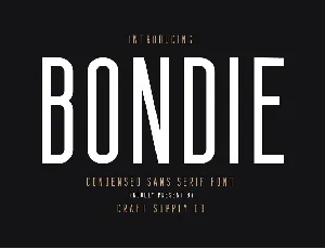 Bondie Sans font