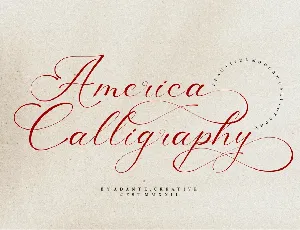 America Calligraphy font