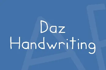 Daz Handwriting font