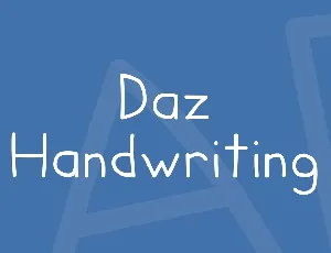 Daz Handwriting font