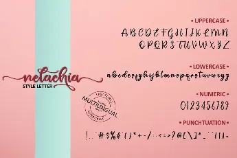 Nelachia font