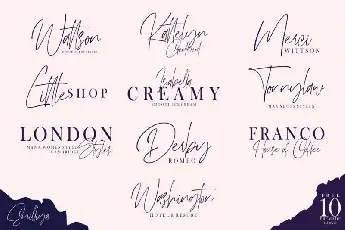 Emilliya Signature font