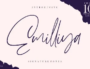 Emilliya Signature font