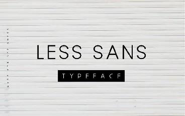 Less Sans Minimal Typeface font