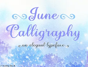 June Calligraphy font