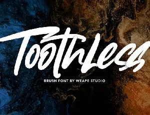 Toothless Brush font