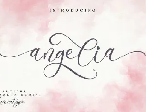 Angelia Calligraphy font