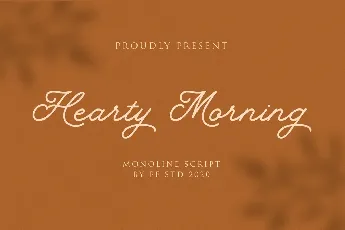 Hearty Morning - Personal Use font