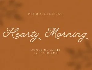 Hearty Morning - Personal Use font