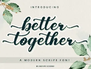 Better Together Script font