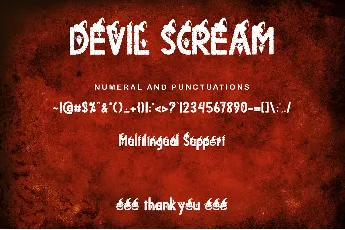 Devil Scream font