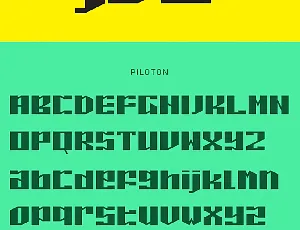 Piloton and Piloton G Frees font