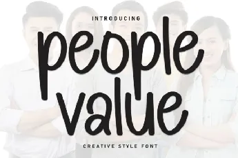 People Value Display font