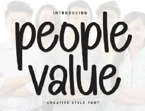 People Value Display font