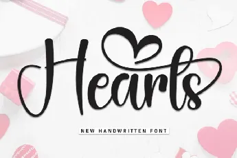 Hearts Calligraphy font