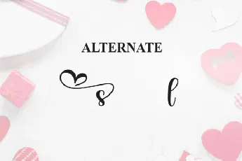 Hearts Calligraphy font