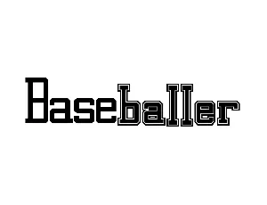 Baseballer Demo font