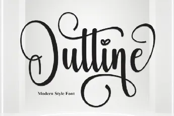 Outline Script Typeface font